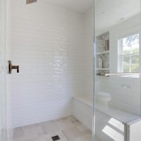 shower in the primary bathroom