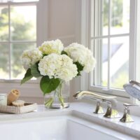 traditional bathtub with deck mounted fixtures