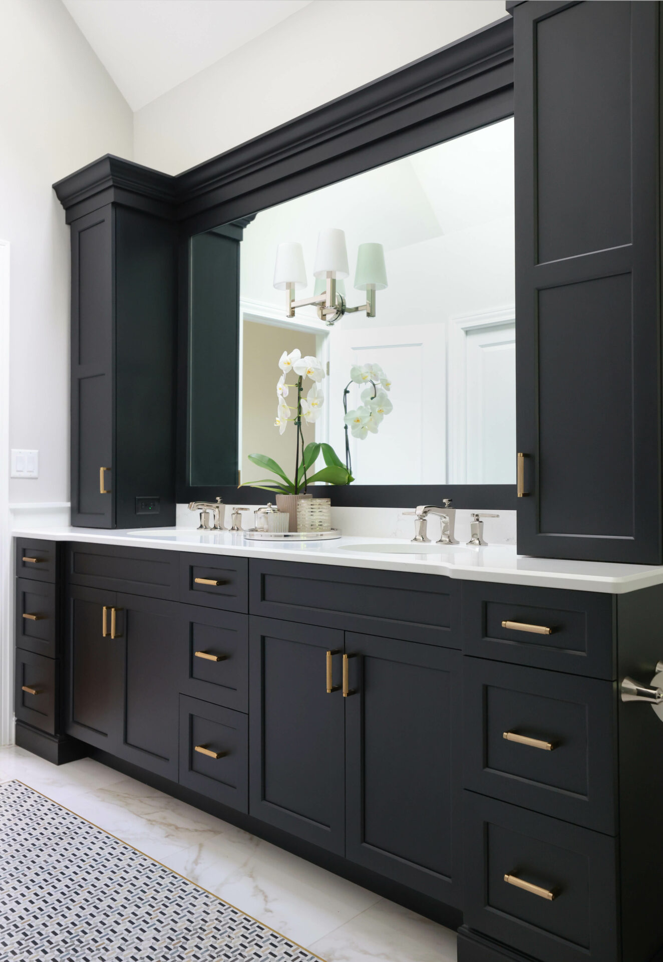 black double vanity