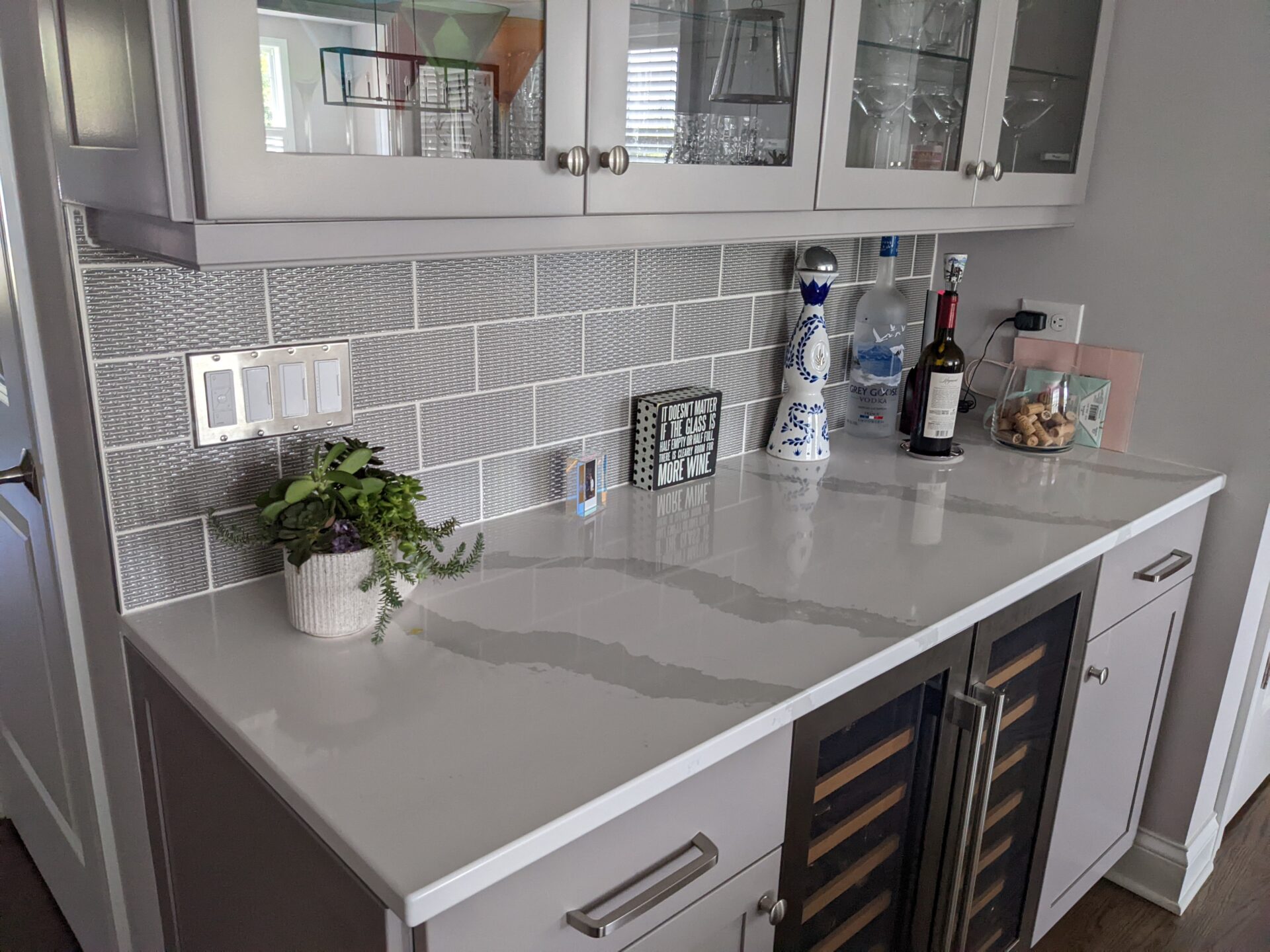 Textured subway tile