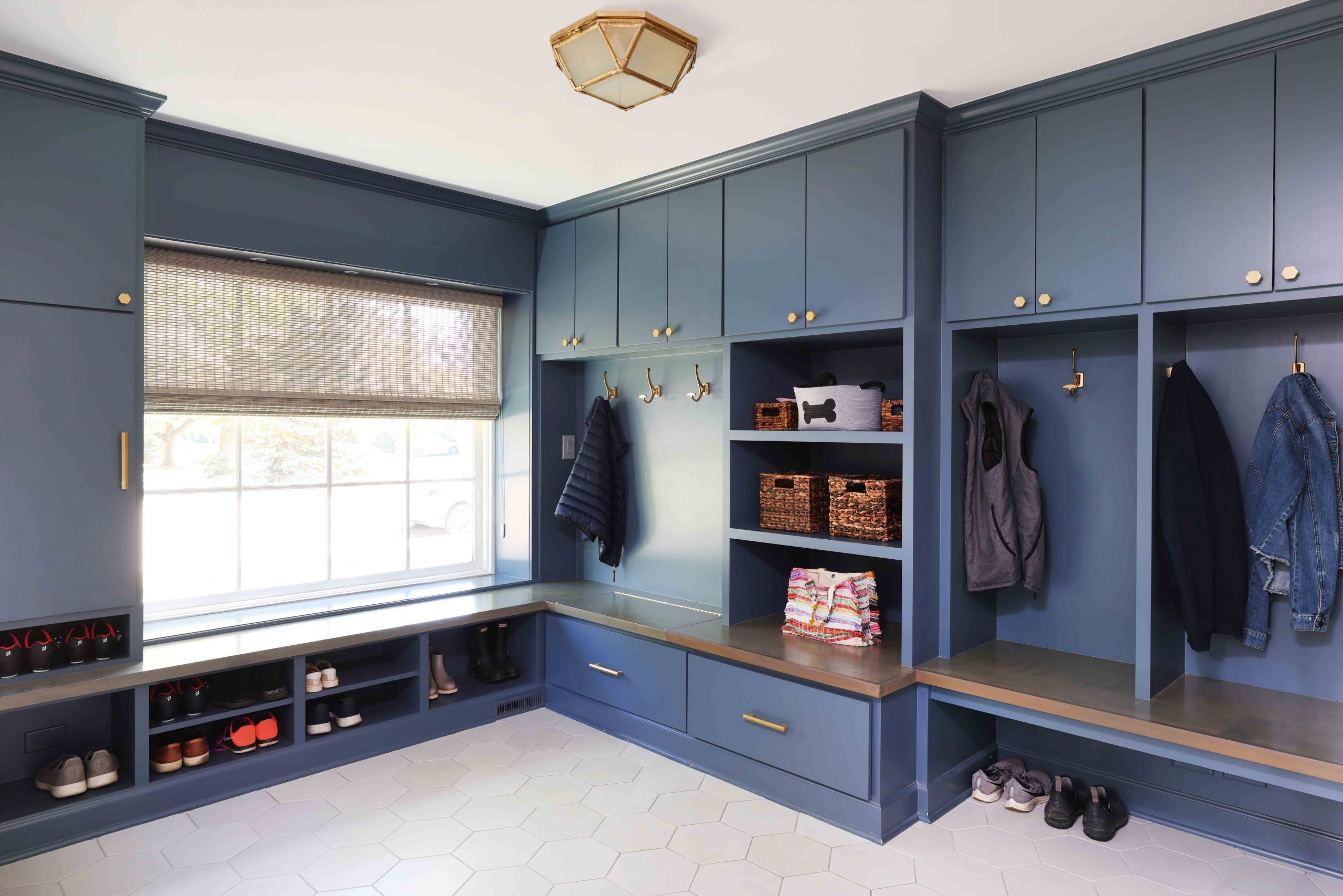 Large blue mudroom
